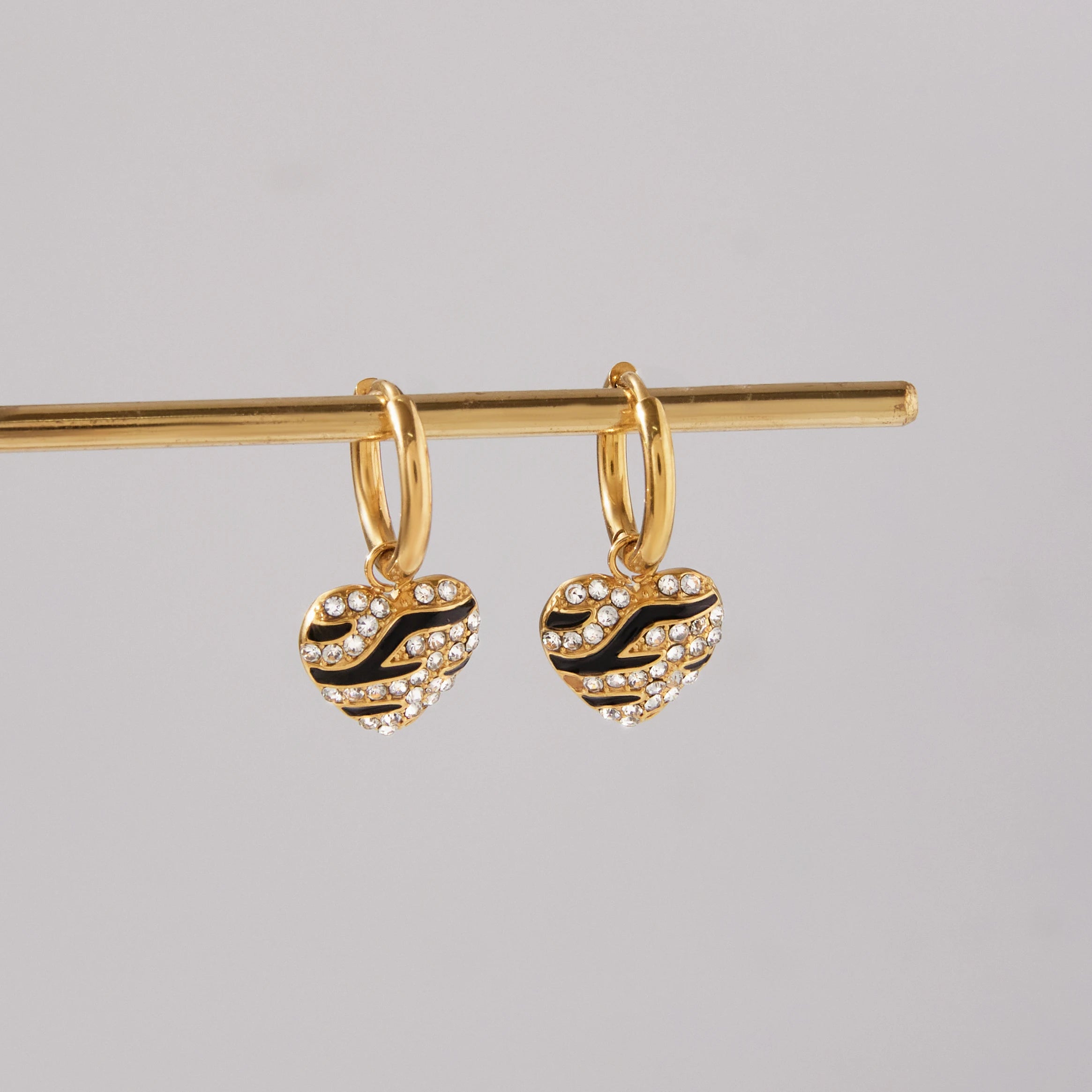 Boucles d’oreilles “Cœur Tigré” | Collection Cœur Tigré